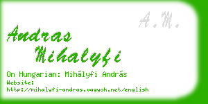 andras mihalyfi business card